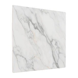 White Marble Metal Print
