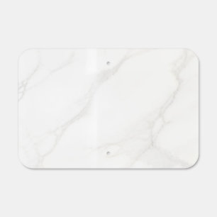 White Marble Metal Sign