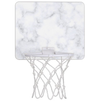 White Marble Mini Basketball Hoop