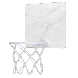 White Marble Mini Basketball Hoop