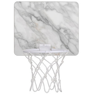 White Marble Mini Basketball Hoop