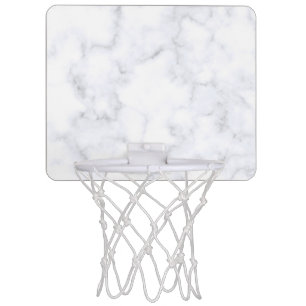 White Marble Mini Basketball Hoop