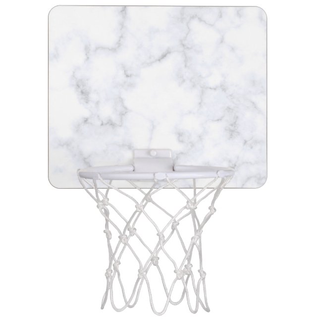 White Marble Mini Basketball Hoop (Front)