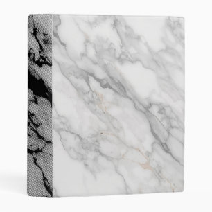 White Marble Mini Binder