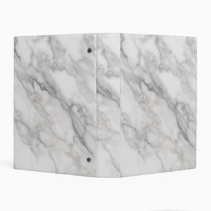 White Marble Mini Binder