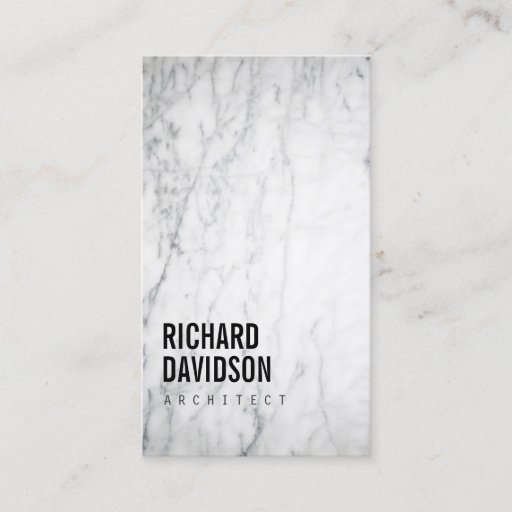 Customizable White Marble Modern and Professional Business Cards
