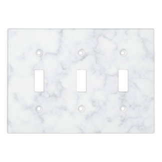 White Marble Modern Light Switch Cover