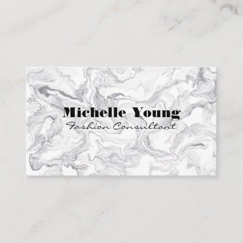 White Marble Modern Texture Background Business Card