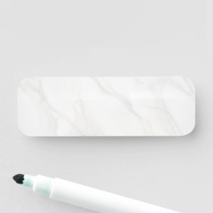 White Marble Name Tag