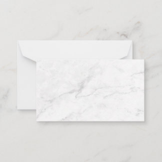 White Marble Note Card