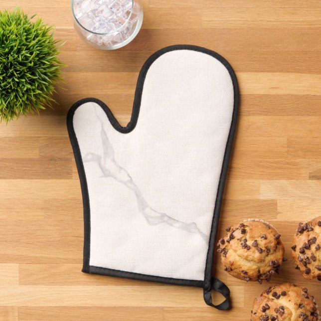 White Marble  Oven Mitt (Top down)