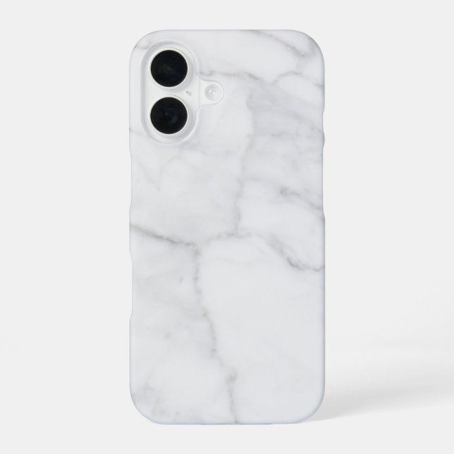 White Marble Pattern Boho Chic Iphone Case (Back)