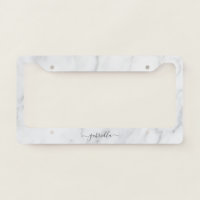 White Marble Pattern Boho Chic Name