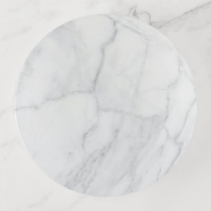 White Marble Pattern Boho Chic Trinket Tray