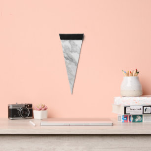 White Marble Pennant Flag