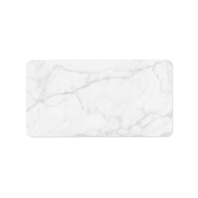 White Marble | Personalized Blank Address Label (Front)