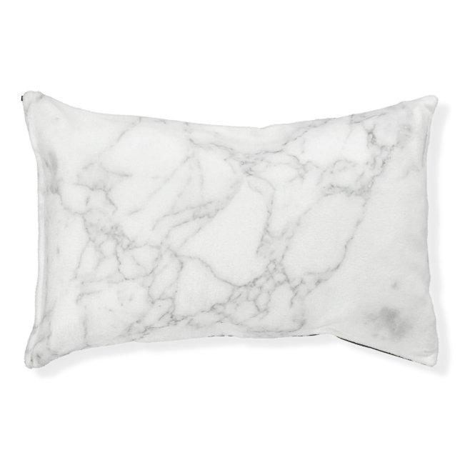 White Marble Pet Bed (Front)
