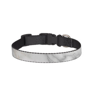 White Marble Pet Collar