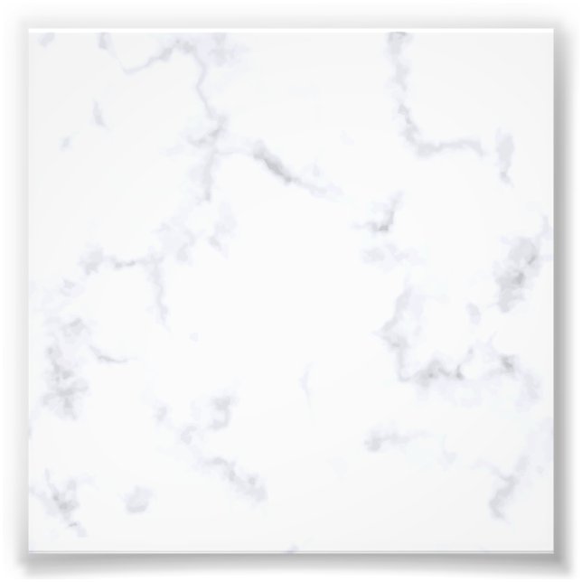 White Marble Photo Print (Front)
