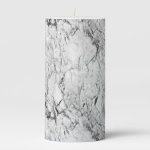 White marble pillar candle