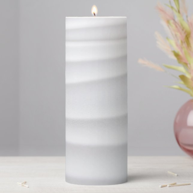 White Marble Pillar Candle (In Situ)