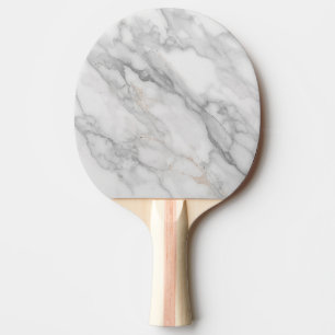 White Marble Ping Pong Paddle