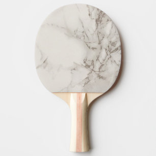 White Marble Ping Pong Paddle