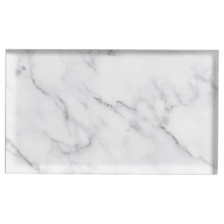 White Marble Place Card Holder