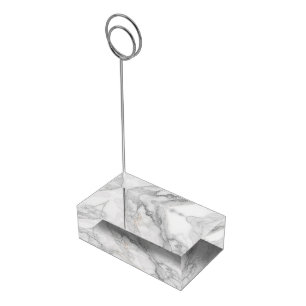 White Marble Place Card Holder