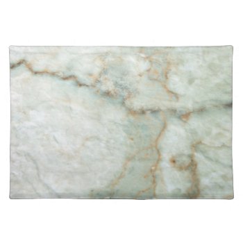 White Marble Placemat by wottwin at Zazzle