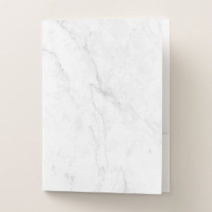 White Marble Pocket Folder