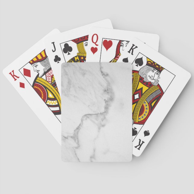 White Marble Poker Cards (Back)