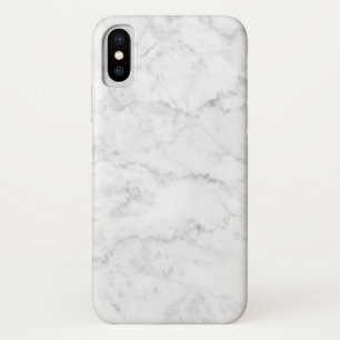 White Marble Print iPhone X Case