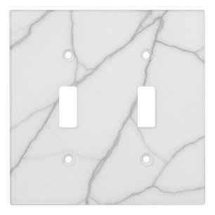 White Marble Profile card Light Switch Cover