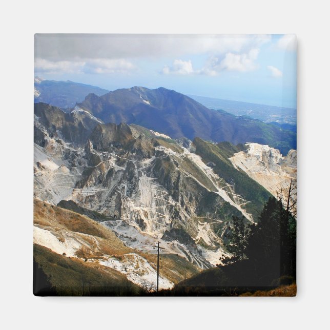 White Marble Quarries, Carrara - Italy Magnet (Front)