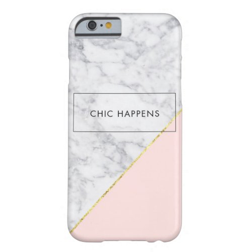 White Marble Rose Gold iPhone 66s Barely There Barely There iPhone 6 Case