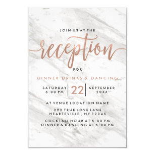 gold reception wedding invitations zazzle