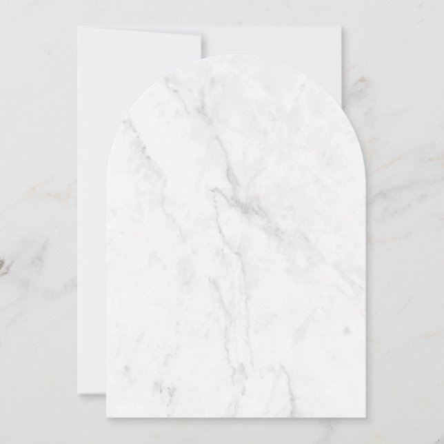 White Marble Save The Date (Front)