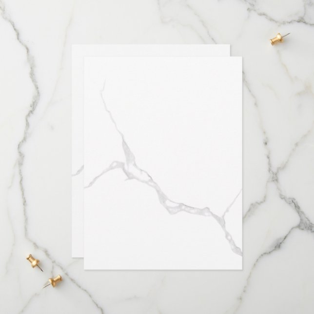 White Marble  Save The Date (Front/Back In Situ)