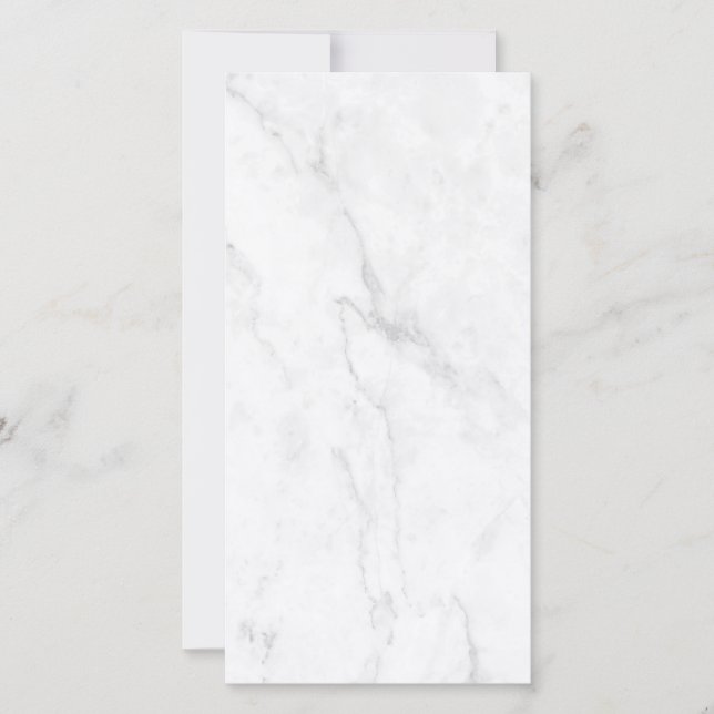 White Marble Save The Date (Front)