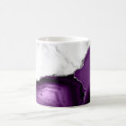 White Marble Silver Purple Agate