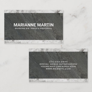 White Marble Slate Business Card