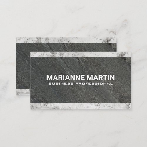 White Marble  Slate Business Card