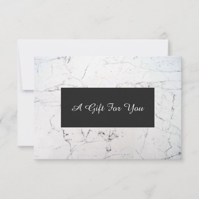 White Marble Spa and Salon Gift Certificate (Front)