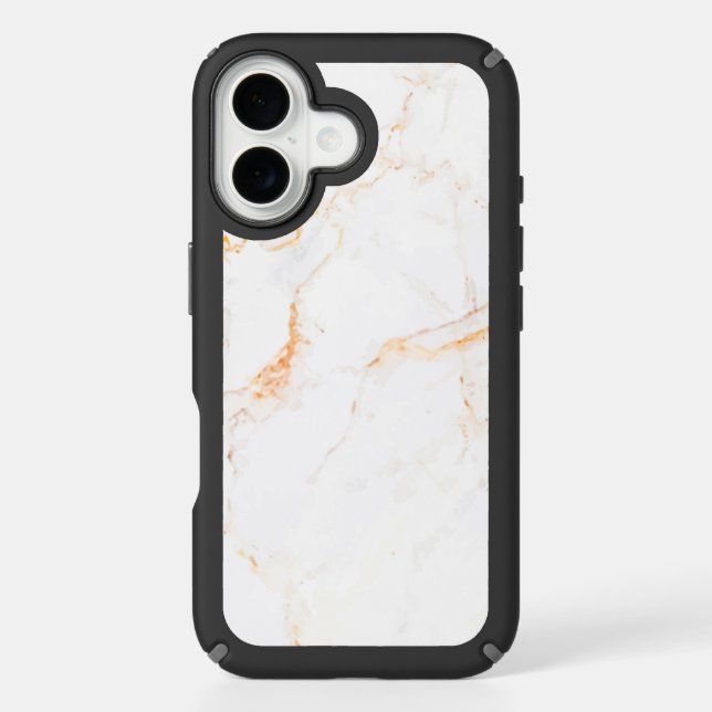 White Marble Speck iPhone Case (Front)