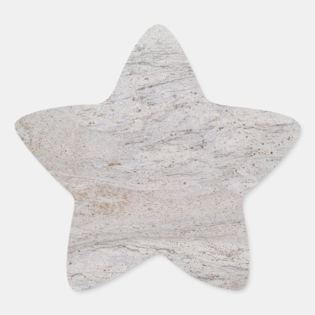 White Marble Star Sticker (Front)