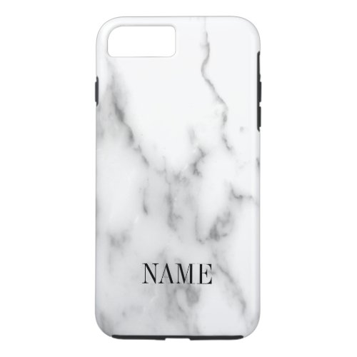 White marble stone background print iPhone 8 plus7 plus case