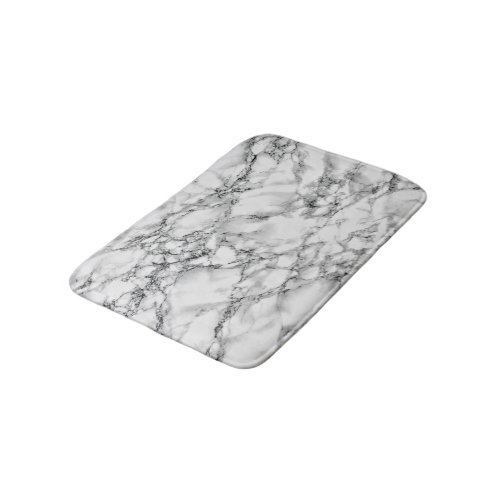 White Marble Stone Bath Mat Modern Design
