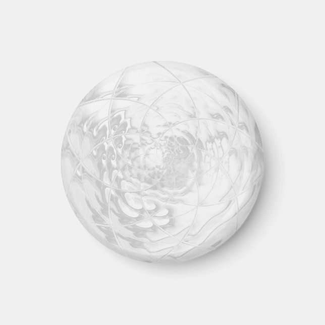 White Marble Stone Calm Magnet (Front)