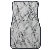 Trendy White And Black Marble Stone Pattern Floor Mat, Zazzle